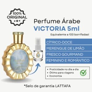 Perfume Árabe Victoria Lattafa Original (5 ml) - Fresco, Feminino e Romântico