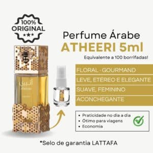 Perfume Árabe Atheeri Lattafa 5ml  Eau de Parfum Feminino Oriental Floral