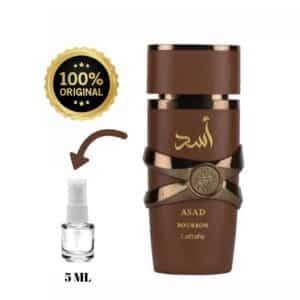 Decant Perfume Árabe Masculino Asad Bourbon 5ml Intenso, Fixação Duradoura, Original Lattafa