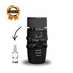 Decant Asad Elixir 5ml Lattafa  Perfume Masculino Amadeirado Oriental Original