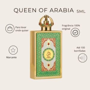 Perfume Arabe Queen Of Arabia 5ML Lattafa Feminino Importado